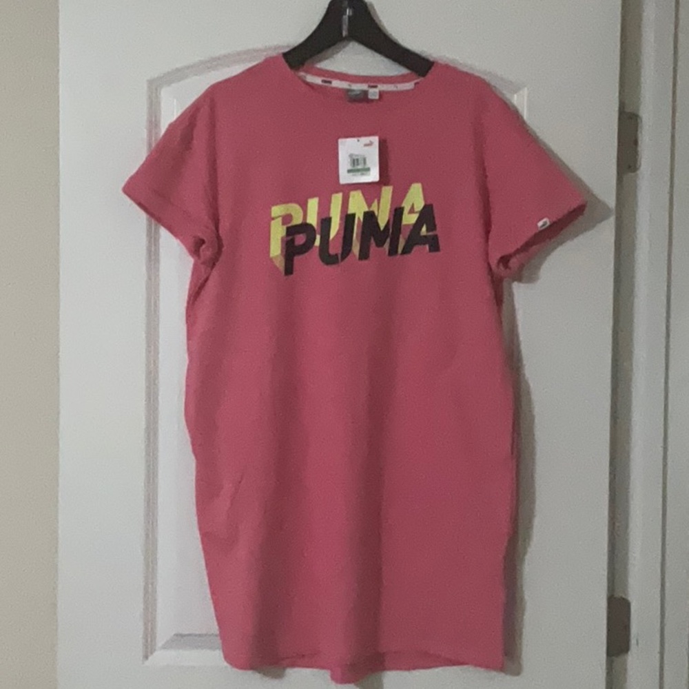 Puma Pink Dress with Yellow and Black Logo